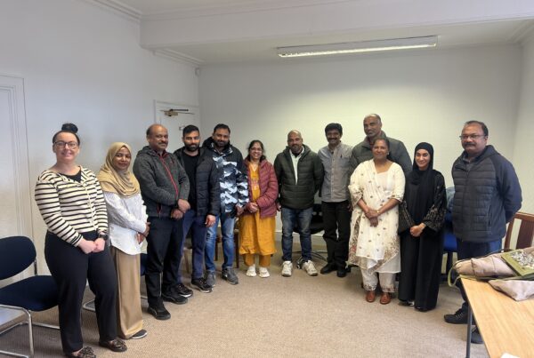 Group photo of a community group from Mid Wales